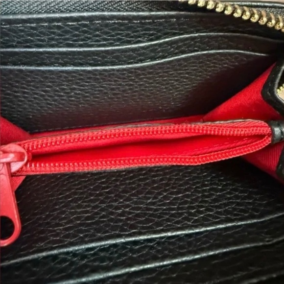 New Dooney & Bourke Large Zip Around Credit Card Wallet Case Pebble Grain Black - Picture 8 of 9